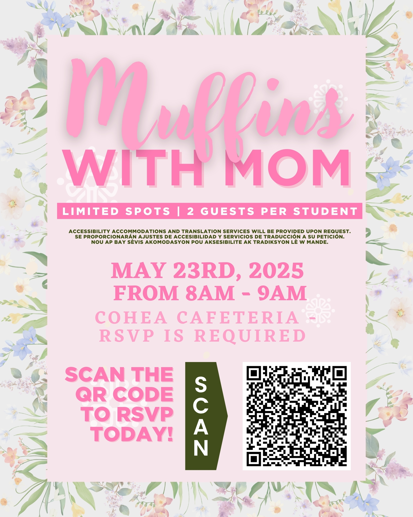 Muffins with Mom flyer