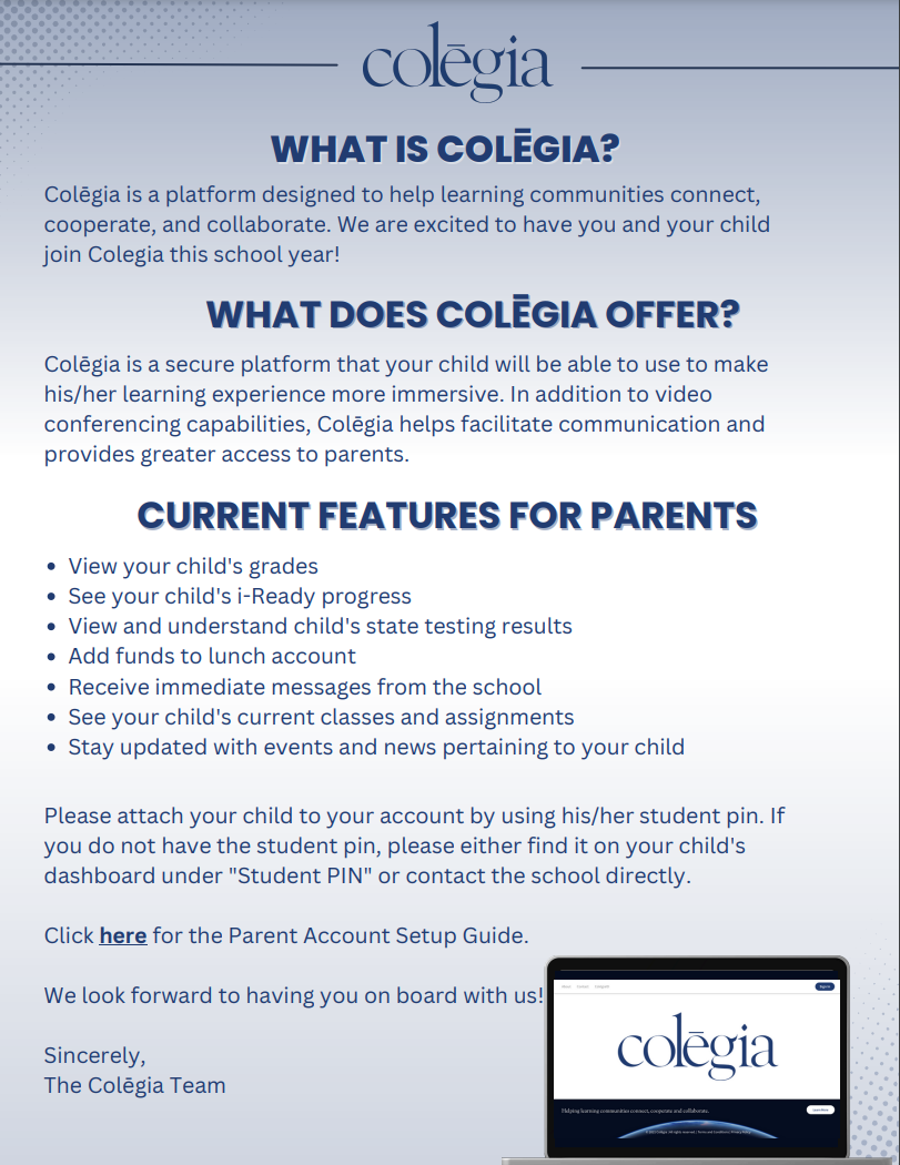 Colegia Information for Parents and Students